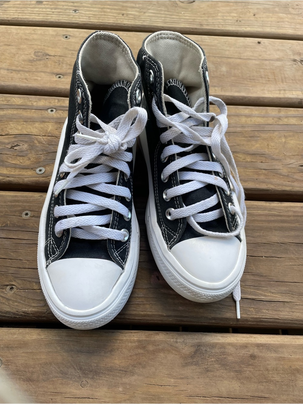 Converse Kids Black and White High-Top Sneakers